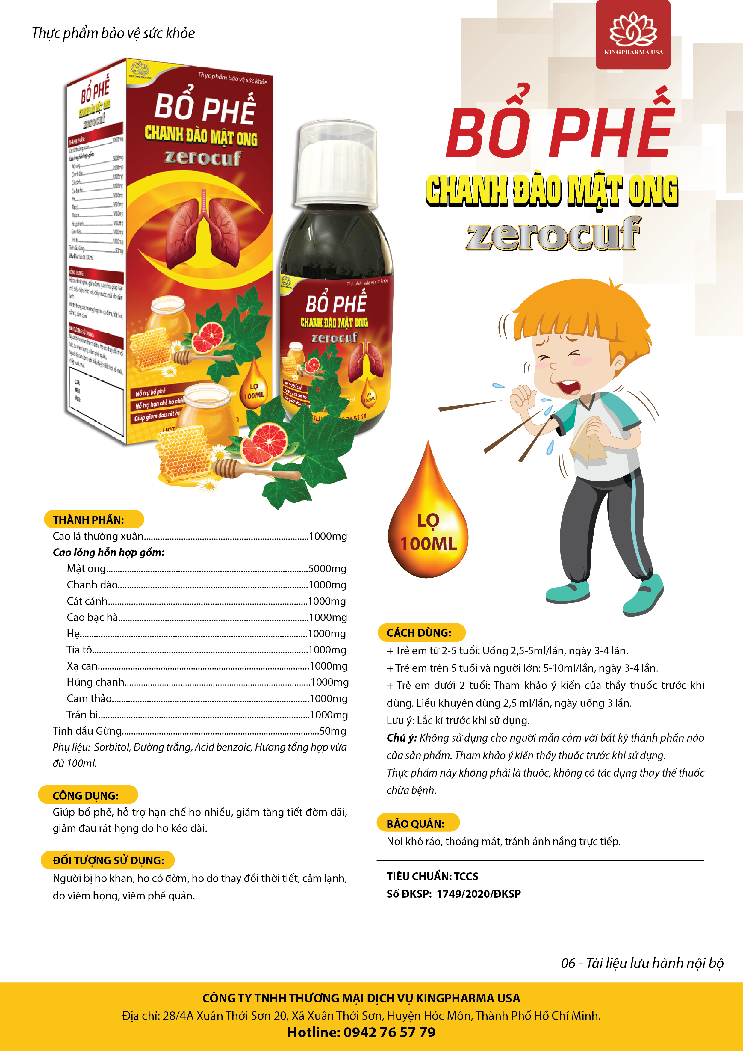 bổ phế chanh đào mật ong